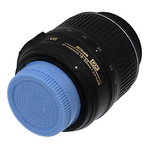 Fotodiox Designer (Blue) Rear Lens Cap Compatible with Nikon F-Mount Lenses (Non-AI, AI, AIS, AF, AFD, AFS, G, DX, FX) Blue