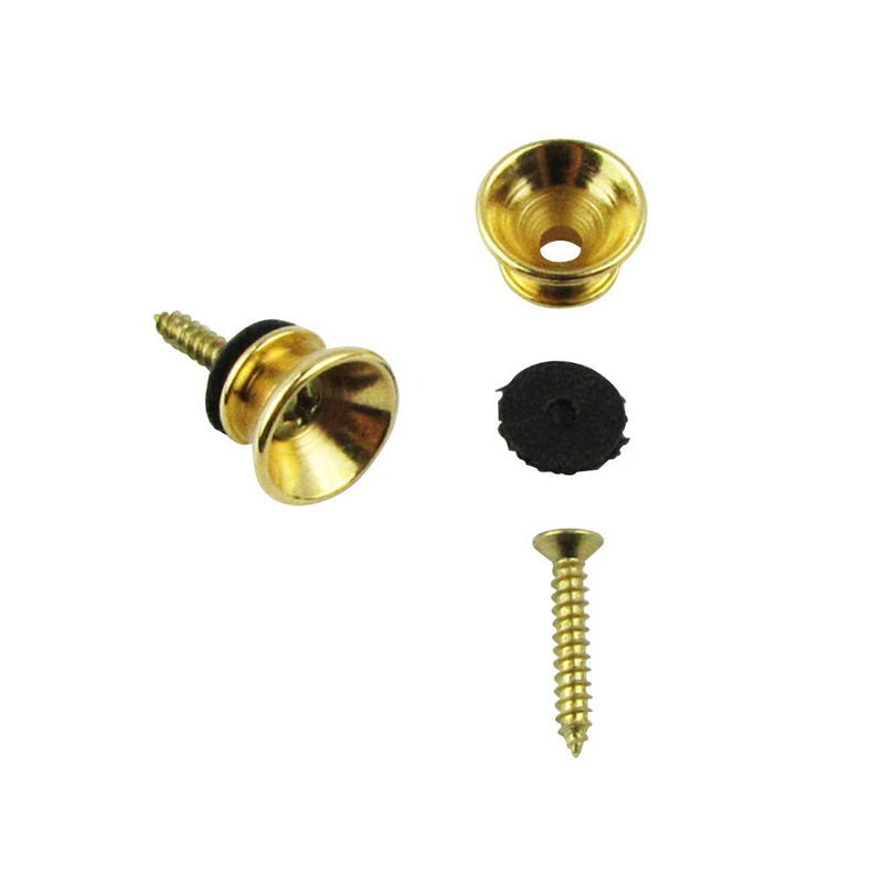 Musiclily Guitar Metal Small Strap Buttons, Gold(4 units)