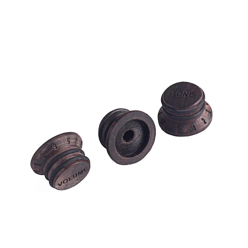 Alnicov 3 Pcs Guitar Speed Control Knobs For Guitar Bass Parts Volume Tone Knobs Top Hat,Rosewood