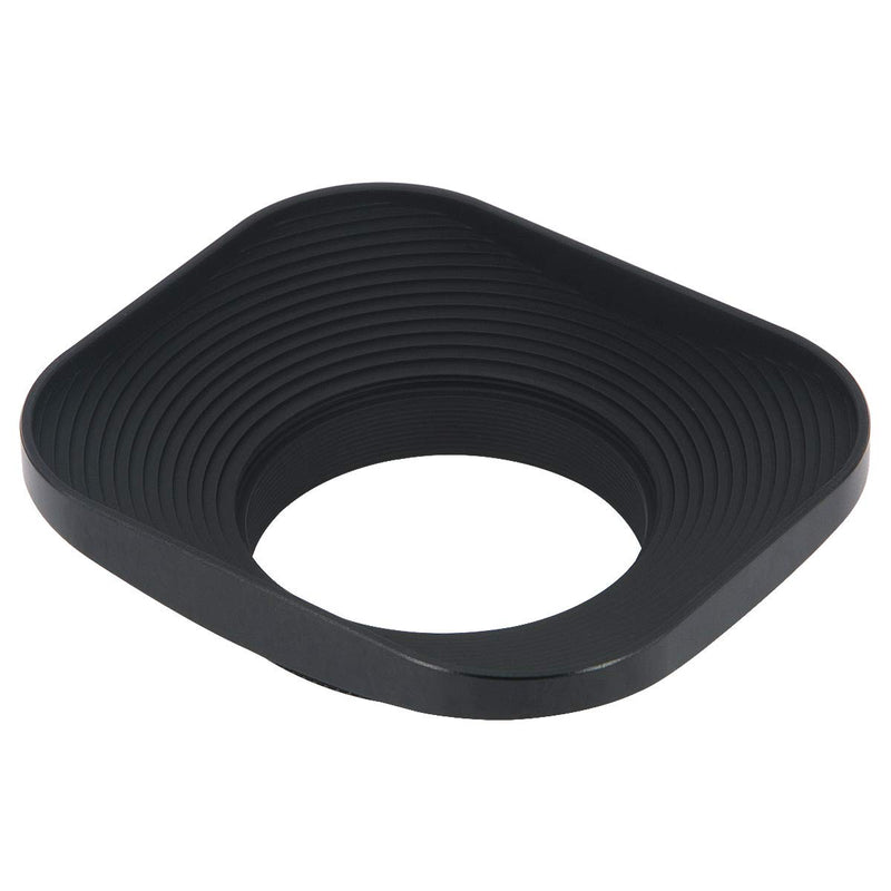 Haoge LH-B39T 39mm Square Metal Screw-in Lens Hood with Cap for Fujifilm Fujinon 60mm f/2.4 XF60mmF2.4 R Macro, Fuji 27mm f/2.8 XF27mmF2.8 Lens and Other Lens with 39mm Filter Thread Black