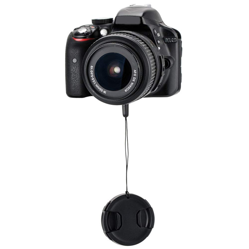 2 Pack JJC 52mm Front Lens Cap Cover with Elastic Cap Keeper for Nikon D3000 D3100 D3200 D3300 D5000 D5100 D5200 D5300 D5500 with AF-S 18-55mm Kit Lens and Other Lenses with 52mm Filter Thread