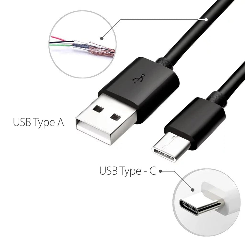 LEOM USB A to USB C Data Charging Cable for Type-C Devices Samsung OEM Bulk Packaging, Lg, Alcatel, Motorola EP-DG950, EP-DN930CWE