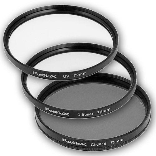 [AUSTRALIA] - Fotodiox Filter Kit, UV, Circular Polarizer, Soft Diffuser, 72mm for Canon, Nikon, Sony, Olympus, Pentax, Panasonic Camera Lenses. 