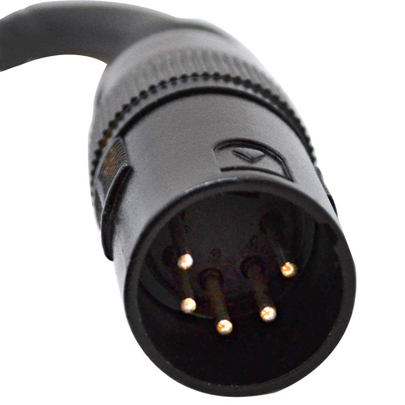[AUSTRALIA] - Seismic Audio - SAPT516-6 Inch 3 Pin XLR Female to 5 Pin XLR Male DMX Turnaround Adapter Cable for PA DJ Equipment - XLR3F to XLR5M 