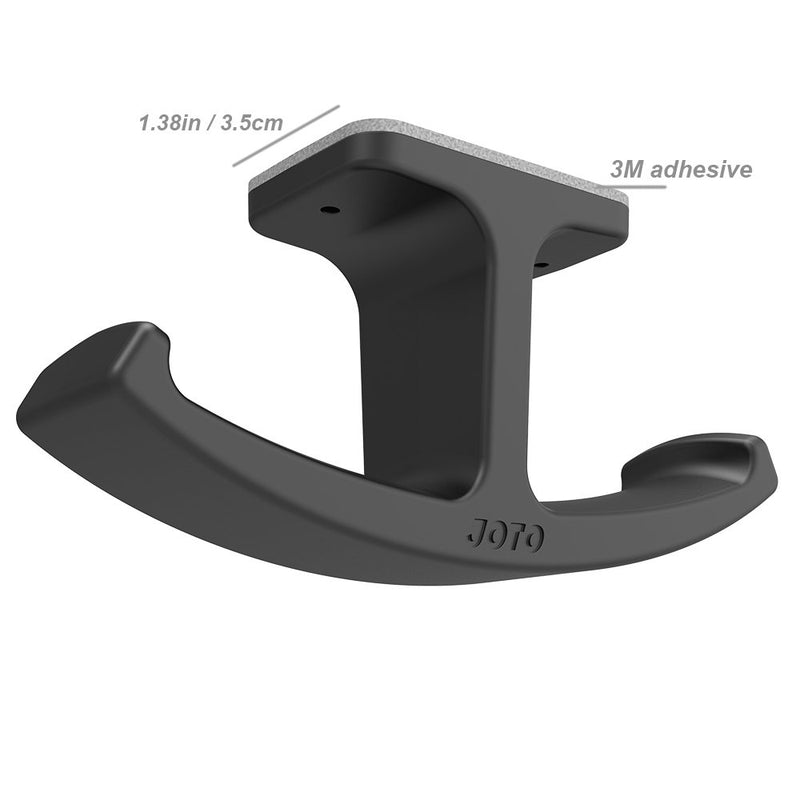 Headphone Stand Hanger, JOTO Silicone Under Desk Dual Headset Holder Mount Hook Hanger for Gaming Headphone Earphone -Black