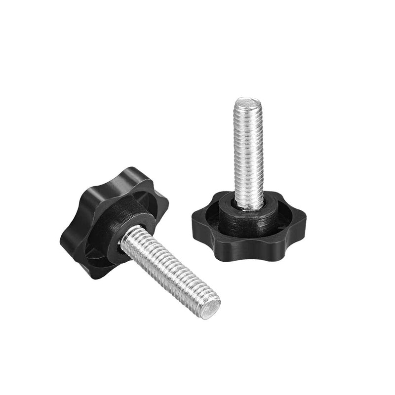 uxcell Clamping Screw Knob, 38mm Dia Plum Hex Shaped Grips Star Knob M8 x 30mm Male Thread, 6pcs M8*30