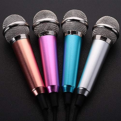 [AUSTRALIA] - Mini Microphone Portable Vocal/Instrument Microphone for Mobile Phone Laptop Notebook Apple iPhone Samsung Android(Rose Gold) 
