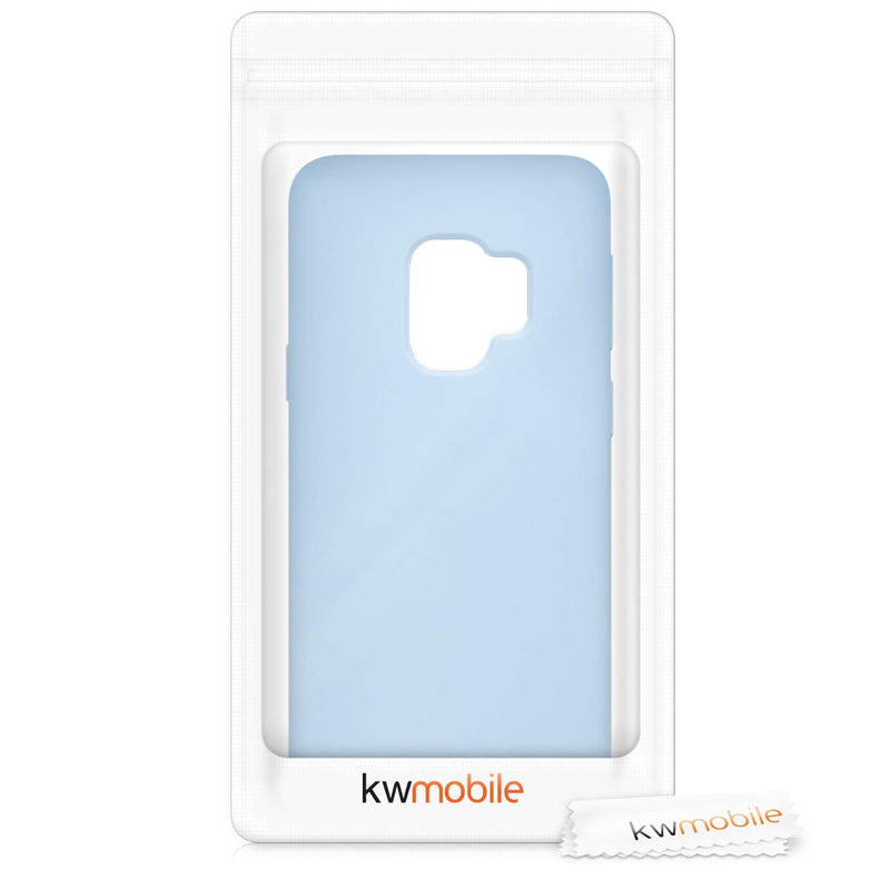 kwmobile TPU Silicone Case Compatible with Samsung Galaxy S9 - Case Slim Phone Cover with Soft Finish - Light Blue Matte