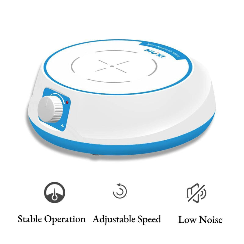+UXI Mini Magnetic Stirrer Mixer Maximum Processing Capacity 3L Speed Range 60-2400rpm with Magnetic Stirrer Bar