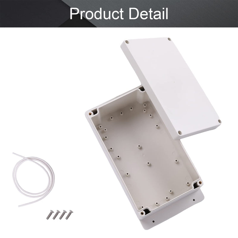 Fielect Junction Box ABS Plastic Dustproof Waterproof IP67 Universal Electrical Project Enclosure with Fixed Ear 7.87" x 4.72" x 2.95" 200x120x75mm