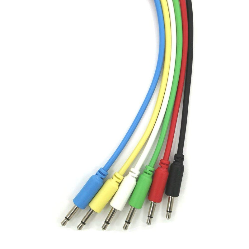 [AUSTRALIA] - ExcelValley - Mono Modular Patch Cables - TS 3.5mm 1/8" inch - 6 Pack (120 cm - 47.24" - 3.94 ft.) 120 cm - 47.24" - 3.94 ft. 