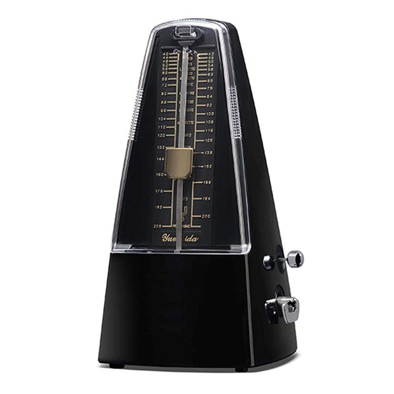 Traditional Mechanical Metronome for Piano High Accuracy Tempo Range 40~208bpm for Musicians Metronome for Guitar Drums/Bass/Track Tempo and Beat Beginners By Elrido (Black) Black