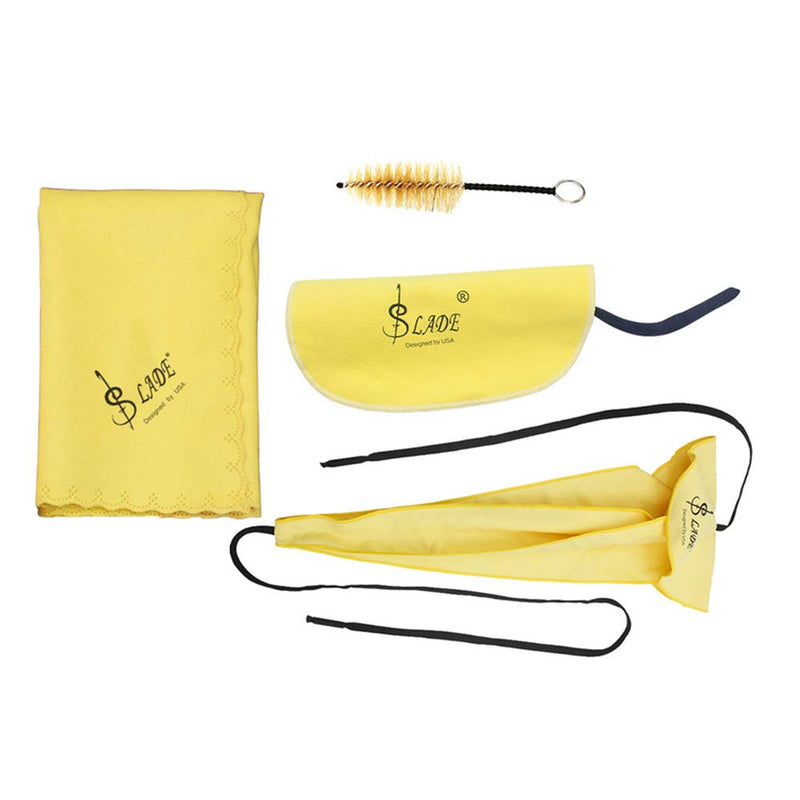 MUPOO 4-in-1 Saxophone Cleaning Care Kits, Passing Wiping Cloth Mouthpiece Brush Set Sax Cleaning Accessories