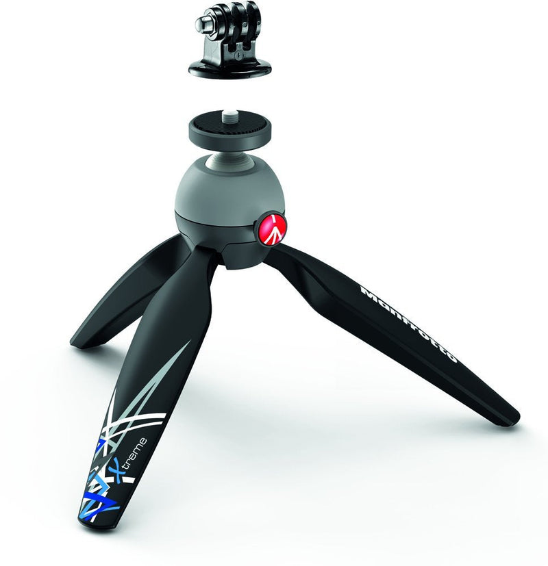 Manfrotto EXADPT Universal GoPro Tripod Mount Adapter with 1/4 Thread Connection (Black)