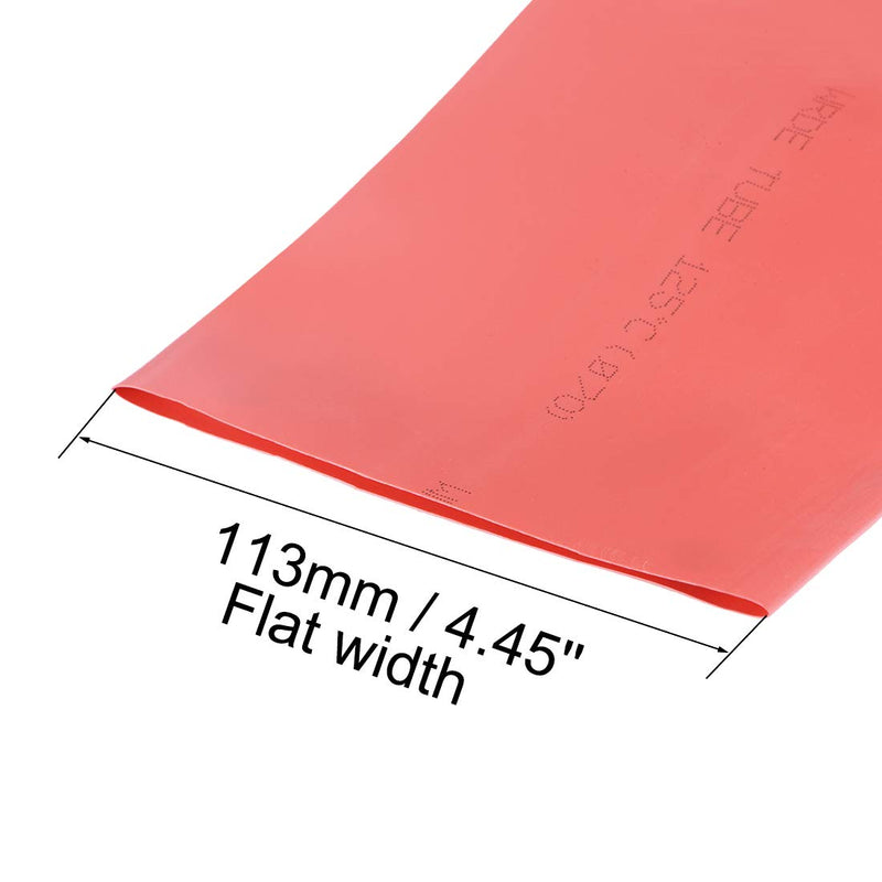 [AUSTRALIA] - uxcell Heat Shrink Tubing, 70mm Dia 113mm Flat Width 2:1 Ratio Shrinkable Tube Cable Sleeve 1m - Red 