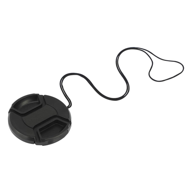 Haoge 55mm Center Pinch Snap On Front Lens Cap Cover with Cap Keeper for Canon Nikon Sony Fujifilm Sigma Tamron and Other 55mm Filter Thread Lens