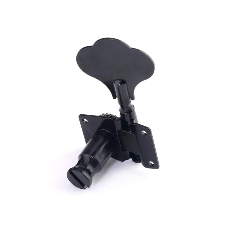 Musiclily 2R2L Bass Vintage Open Gear Tuner Tuning Keys Pegs Machine Head for Fender Precison Jazz PB JB Bass Guitar Replacement,Black Black