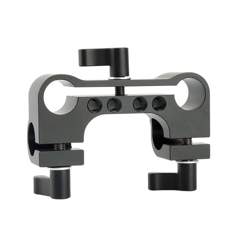 NICEYRIG 90 Degree Right Angle Rail Block to 15mm Dual Rod Clamp for Video Camcorder Camera 15mm Shoulder Support System - 167