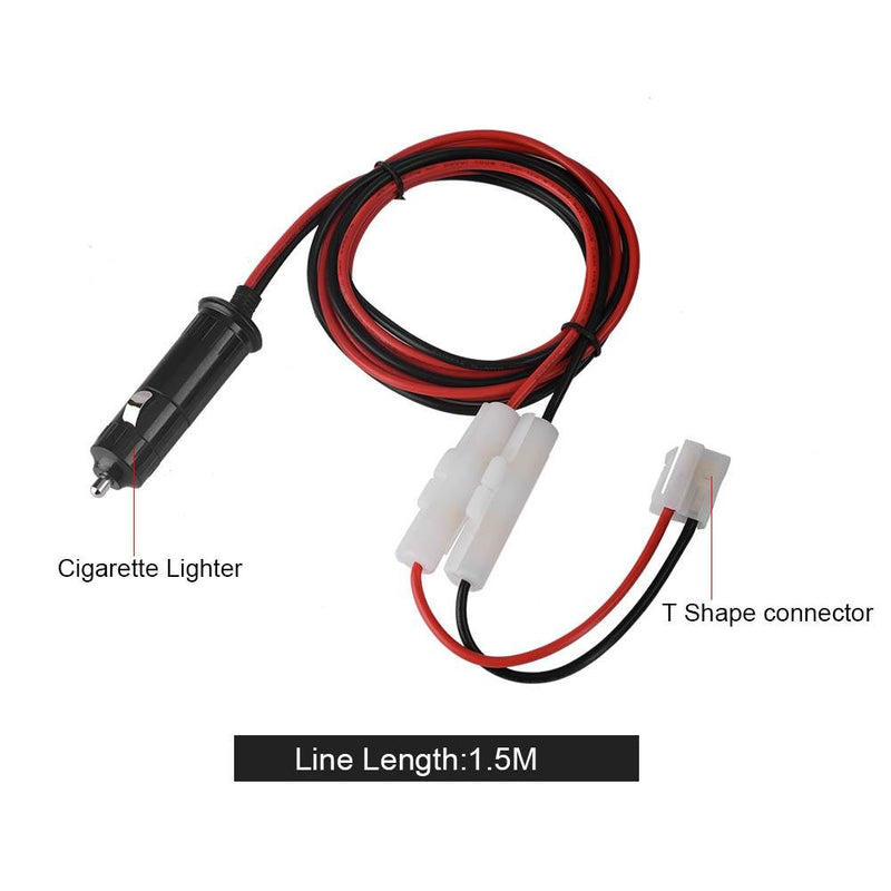 Bewinner Car Mobile Radio Power Cable, T-Shaped Power Cable Cigarette Lighter for Mobile Radio Installations and Other Power Cables for Automobiles YAESU FT-7900/7800/8800/8900/1907