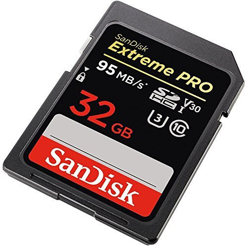 SanDisk 32GB SDHC SD Extreme Pro Memory Card Works with Canon EOS Rebel SL2, SL1, T4i, T6s Digital DSLR Camera 4K (SDSDXXG-032G-GN4IN) Bundle with (1) Everything But Stromboli Combo Card Reader