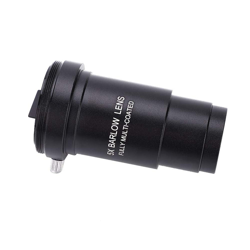 Barlow Lens,1.25 inch 5X Barlow Lens M42 0.75 Thread t Adapter, Multi-Coated Optical Lens for 31.7mm Telescopes Eyepiece/Stargazing