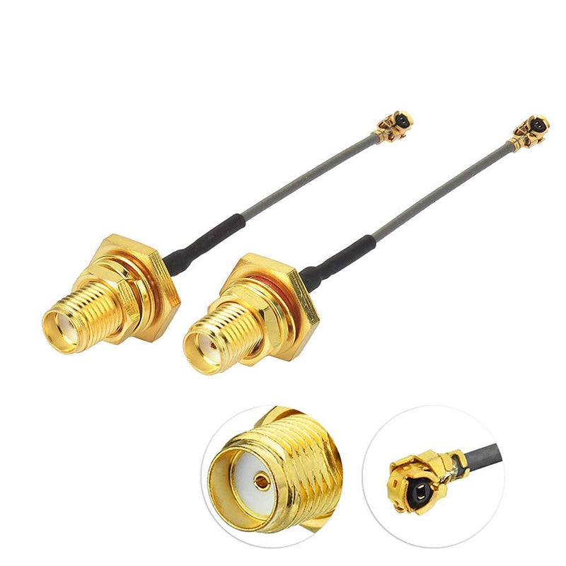 Superbat 2" U.fl/IPEX Cable Mini PCI to SMA Female Low Loss Coaxial Cable for Wireless Routers Mini PCIe Cards Network Extension Bulkhead Pigtail PCI WiFi WAN Repeater 2-Pack 5cm / 2" SMA to U.FL