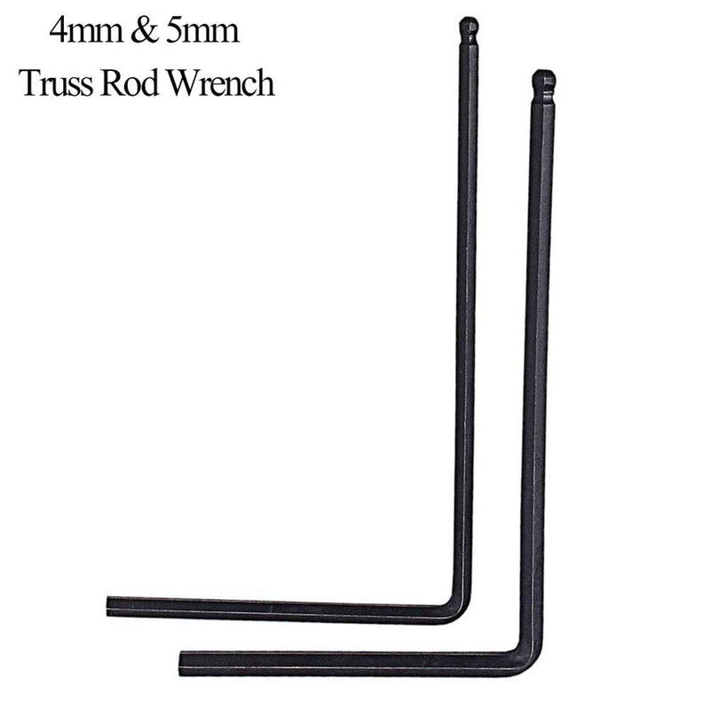 Tzong 4mm / 5mm Guitar Truss Rod Wrench, Ball End Allen Wrench Tool for Martin Acoustic Guitar, Truss Rod Adjustment for Deep or Narrow Truss Adjustment