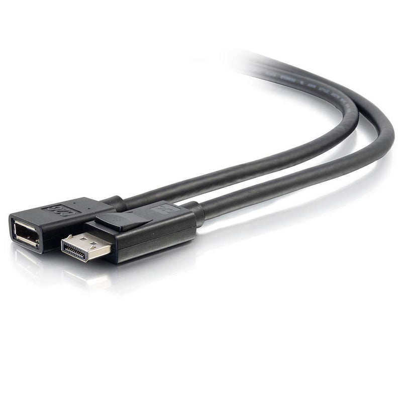 C2G Short Extension Cable, Display Port Cable, Male to Female, Black, 6 Feet (1.82 Meters), Cables to Go 54451