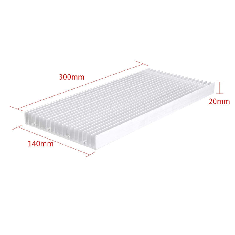 Large Aluminum Heatsink, 11.8"X5.51"X0.79" Led Heat Sink Cooling Heatsink Heat Module Cooling Cooler Light Heat Sink for High Power Led Light