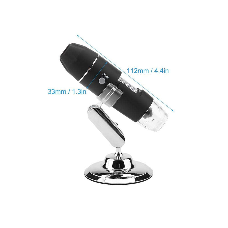 USB Digital Microscope, 2MP 50X-1600X USB 2.0 Portable Electronic Microscope Camera, with 8 Adjustable LED Lights, for Win10/8/7/Vista/XP