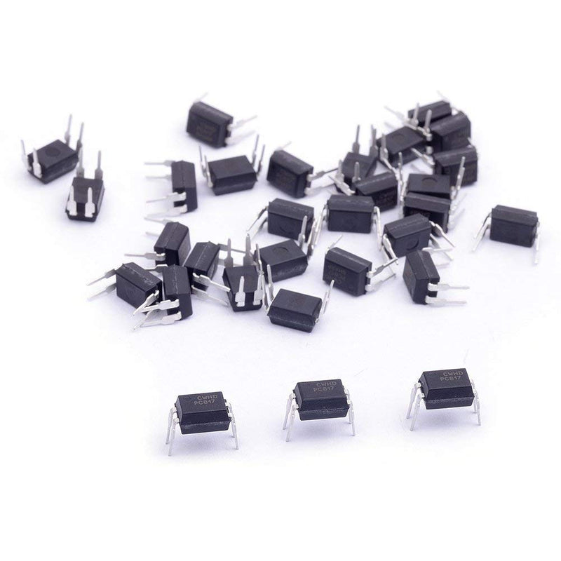 (Pack of 100 Pieces) MCIGICM pc817 optocoupler Optoisolator Transistor Output 5000Vrms 1 Channel 4-DIP