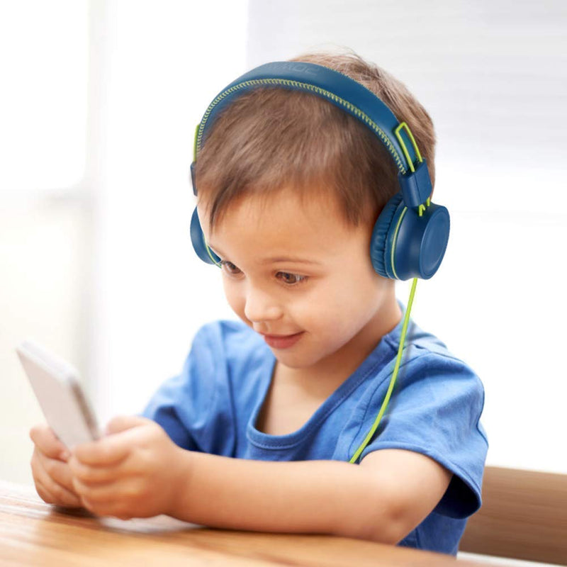 POWMEE Bundle M2&M1 Kids Headphones Wired Headphone for Kids,Foldable Adjustable Stereo Tangle-Free,3.5MM Jack Wire Cord On-Ear Headphone for Children/Teens/Girls/School/Kindle/Airplane/Plane/