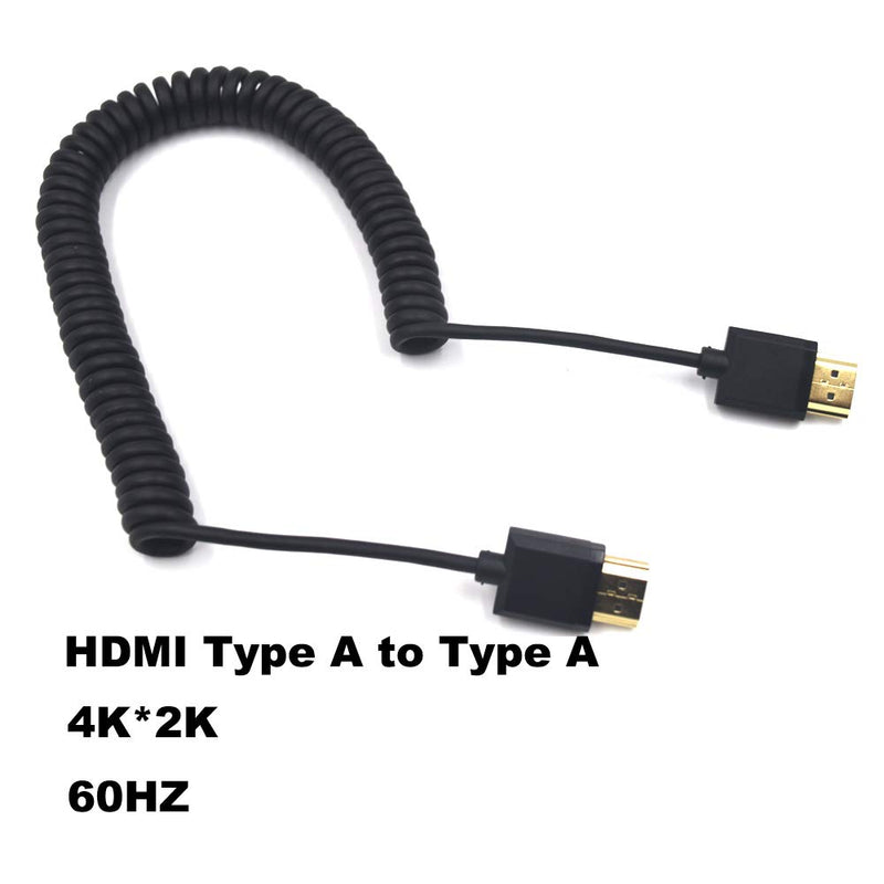 Kework 6ft OD 3.2mm Coiled HDMI Version 2.0 Cable,High Speed HDMI Coiled Cable, Standard HDMI Male to Standard HDMI Male Spring Cord,4K2K,60HZ (6ft/1.8M) 6ft/1.8M