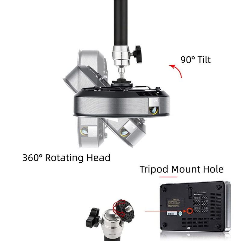 [AUSTRALIA] - Boewill Mini Ceiling Wall Projector Mount Stand 360° Rotation Tripod Mount Compatible with Most Mini Projectors Digital Camera Camcorder (215mm, Black) 002B 