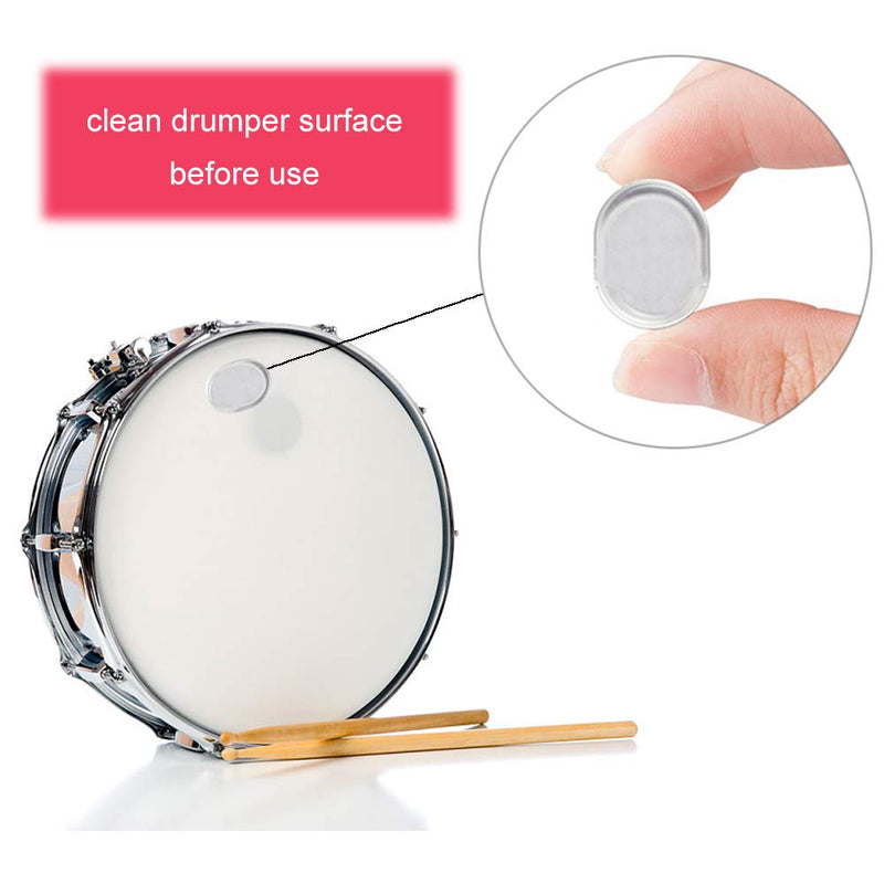 48 Pieces Drum Damper, Silicone Drum Silencers, Clear Drum Dampeners Gel Pads, Self-adhesive Electronic Drum Pads, sound patch, for Drums Tone Control Multicolor