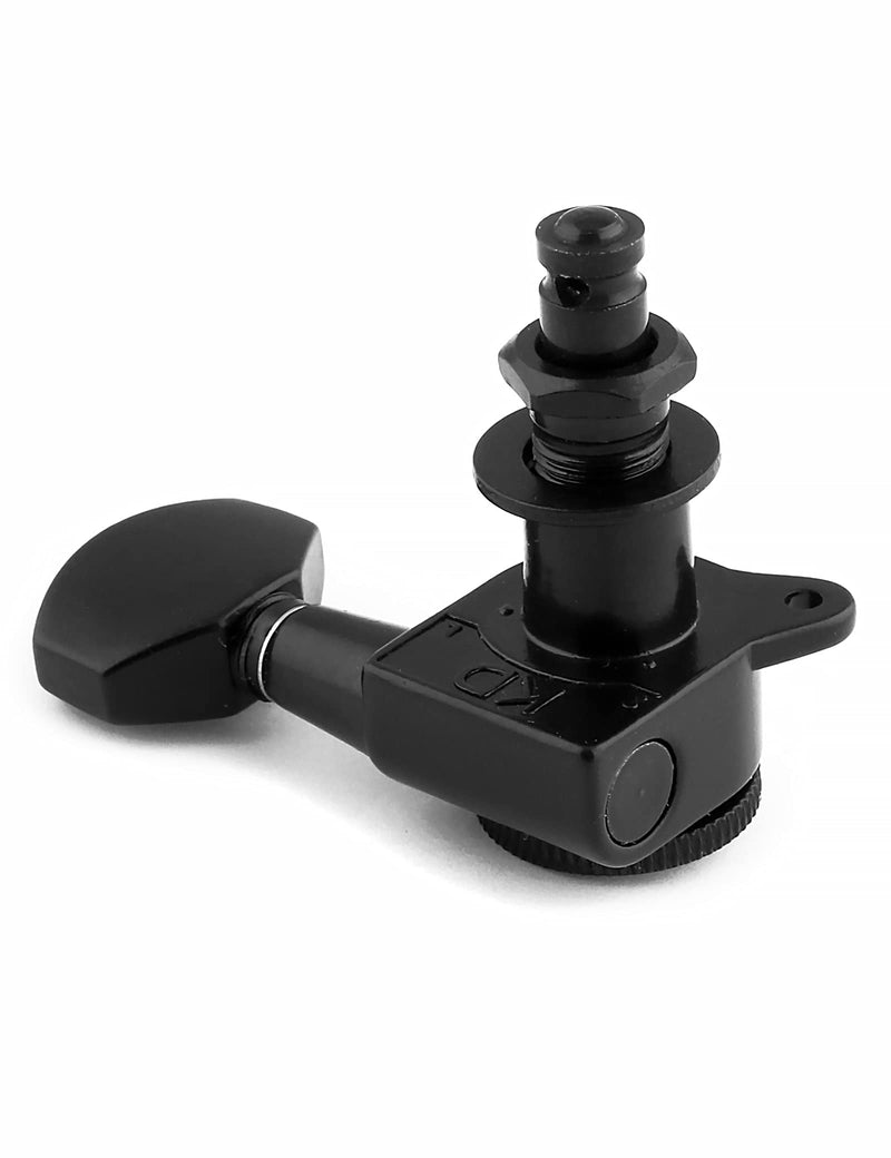 Bogart Locking Guitar String Tuning Pegs Sealed Machine Heads Tuners Tuning Keys 3 Left 3 Right for Electric Guitar or Acoustic Guitar Black.