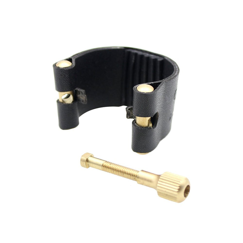 Andoer Ligature Fastener Artificial Leather Compact Durable for Alto Sax Saxophone Rubber Mouthpiece Product Name