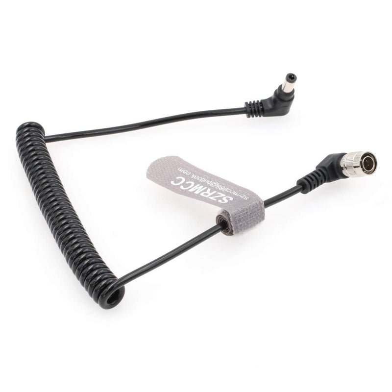 SZRMCC DC 2.5mm to Right Angle Hirose 4 pin Male Coiled Power Cable for Sound Devices 688 644 633 Zoom F4 F8 Zaxcom