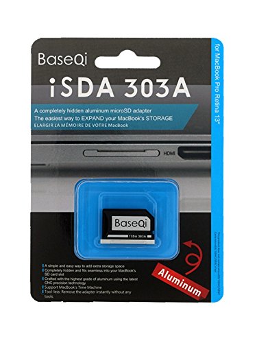 BASEQI Aluminum microSD Adapter for MacBook Pro Retina 13"