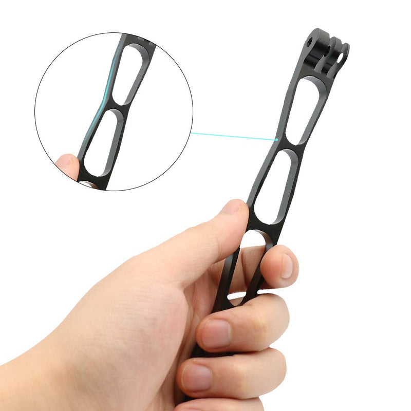 SUREWO Aluminum Alloy Extension Arm Metal Pole Mount Extension Stick Mount Compatible with GoPro Hero 10/9/8/7/6/5 Black,APEMAN/AKASO/TENKER/DJI Osmo Action and More (Black)