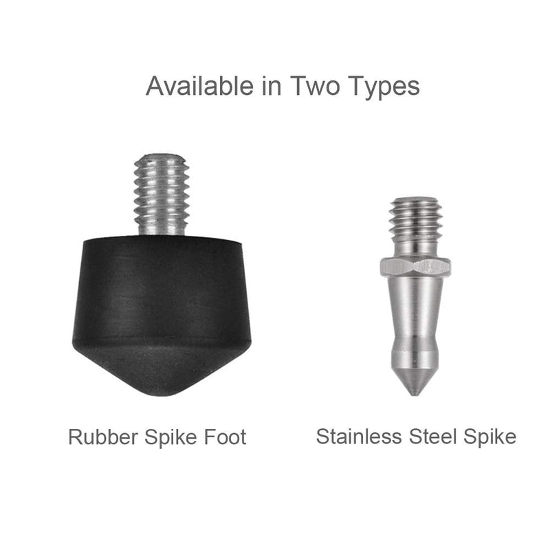 Foto&Tech Universal Anti-Slip 3/8" Rubber Foot Spike Compatible with Andoer Benro Gitzo Induro Kingjoy Manfrotto Weifeng RRS 3/8"-16 Thread Tripod Monopod on Smooth Uneven Surface 30mm x 40mm (3 PCS)