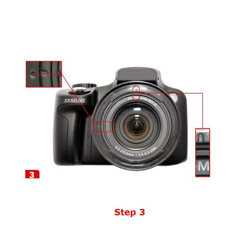 JJC Lens Filter Adapter Ring for Canon PowerShot SX530 HS,SX540 HS,SX520 HS,SX70 HS,SX60 HS,SX50 HS,SX40 IS,SX30 IS,SX20 IS,SX10 IS,SX1 IS Cameras, Replaces Canon FA-DC67A RN-DC67A