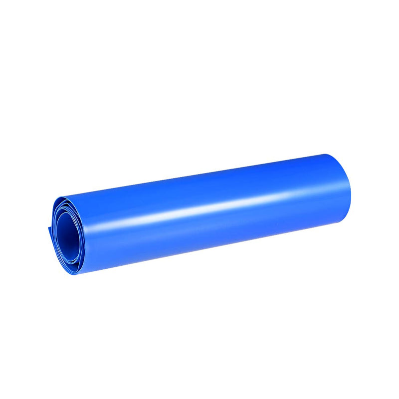 uxcell Battery Wrap, 210mm Flat Width 133mm Dia 1m PVC Heat Shrink Tube Wraps for Big Battery Pack Blue