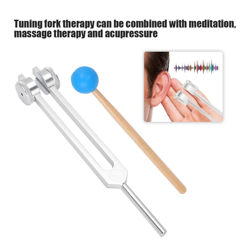 Brrnoo Aluminum Alloy Tuning Fork, 126.22Hz Sun Gear Tuning Fork Yoga Meditation Tuning Energy Fork With Hammer Vibration Sound Therapy Tool
