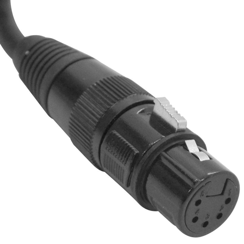 [AUSTRALIA] - Seismic Audio - SAPT517-6 Inch 3 Pin XLR Male to 5 Pin XLR Female DMX Turnaround Adapter Cable for PA DJ Equipment - XLR3M to XLR5F 