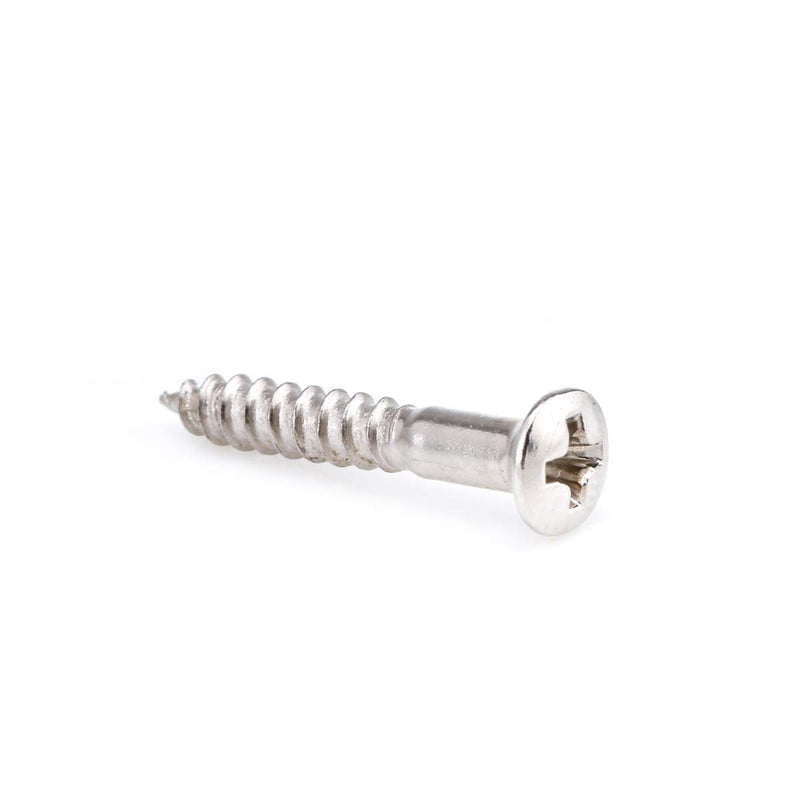 Musiclily Pro 3.5x25mm Guitar Bass Bridge Countersunk Mounting Screws,Nickel (Set of 20) Nickel