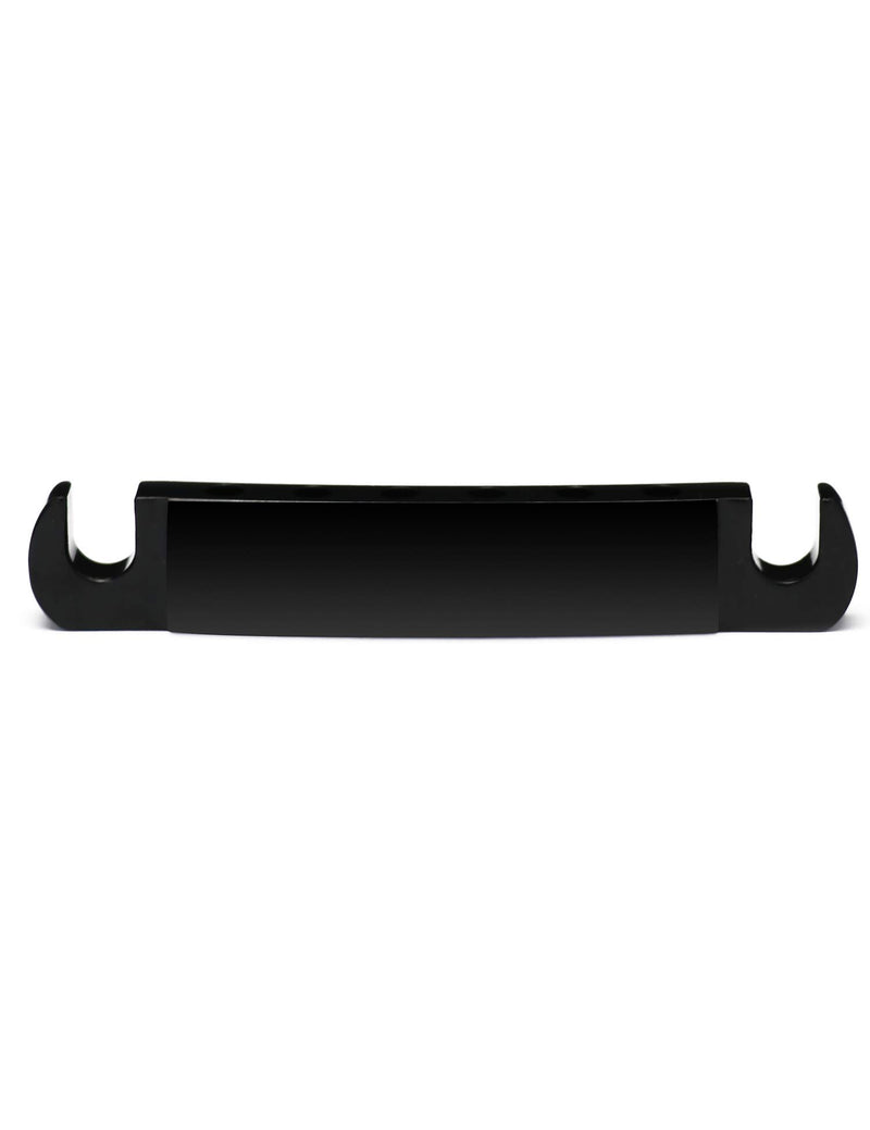 Metallor Tune-O-Matic Style Guitar Stop Bar Tailpiece for LP Les Paul SG Style Electric Guitar Parts Replacement. (Black) Black