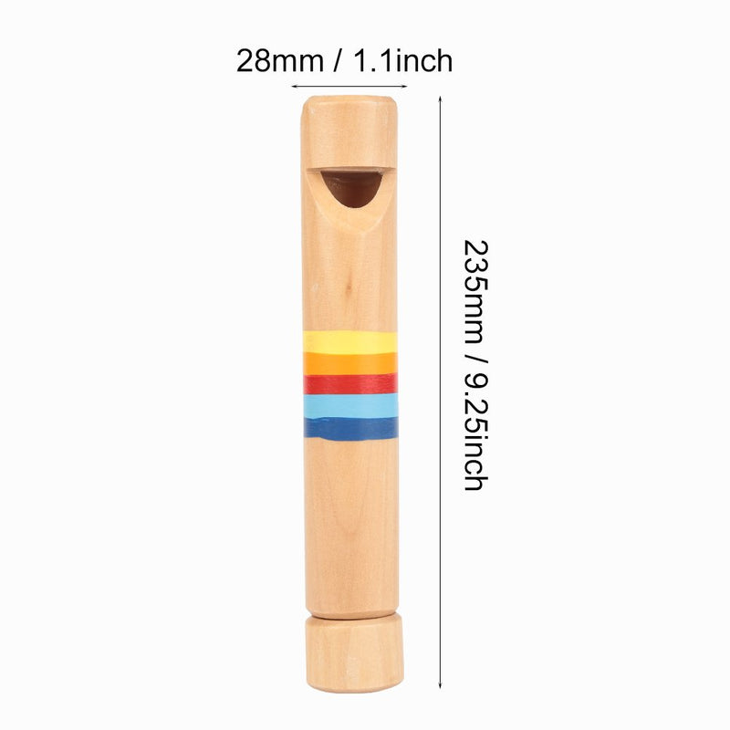 SolUptanisu Wood Piccolo Wooden Fipple Flute Traditional Instrument Great Toy Gift for Kids Beginners Children