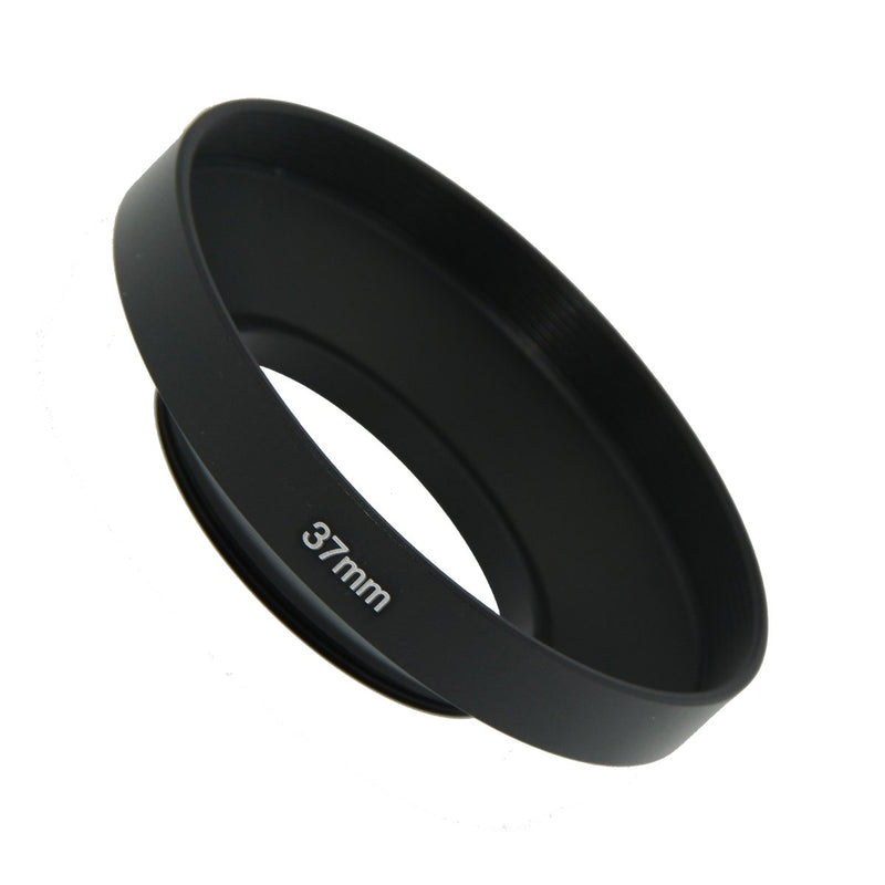 SIOTI Camera Wide Angle Metal Lens Hood with Cleaning Cloth and Lens Cap Compatible with Leica/Fuji/Nikon/Canon/Samsung Standard Thread Lens(37mm) 37mm