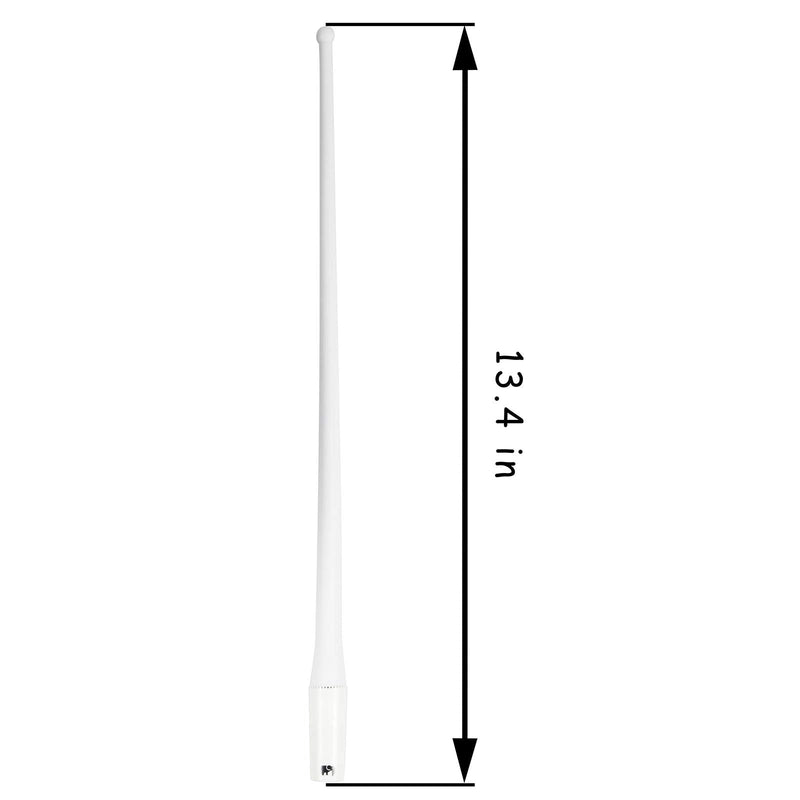 [AUSTRALIA] - ONE250 13" inches Flexible Rubber Antenna, Compatible with All Dodge RAM Trucks (RAM 1500, RAM 2500 or RAM 3500 1994-2023) - Designed for Optimized FM/AM Reception (White) White 